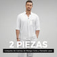 Moderno conjunto de dos piezas de algodón y lino para hombre
