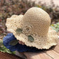 🔥Elegante sombrero de paja de ganchillo con volante