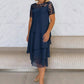 👗✨ Vestido Midi de Malla en Capas para Mujer 💫 Ligero, Elegante y con Movimiento | Silueta Favorecedora💖