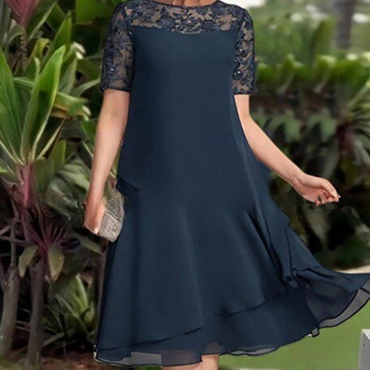 👗✨ Vestido Midi de Malla en Capas para Mujer 💫 Ligero, Elegante y con Movimiento | Silueta Favorecedora💖