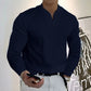 Oferta de verano-49 % OFF🔥 ---Camiseta de algodón de manga larga de color sólido para hombre con bolsillo