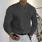 Oferta de verano-49 % OFF🔥 ---Camiseta de algodón de manga larga de color sólido para hombre con bolsillo