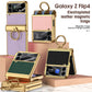 Funda magnética de cuero con bisagras y chapado para Galaxy Z Flip4 Flip3 5G