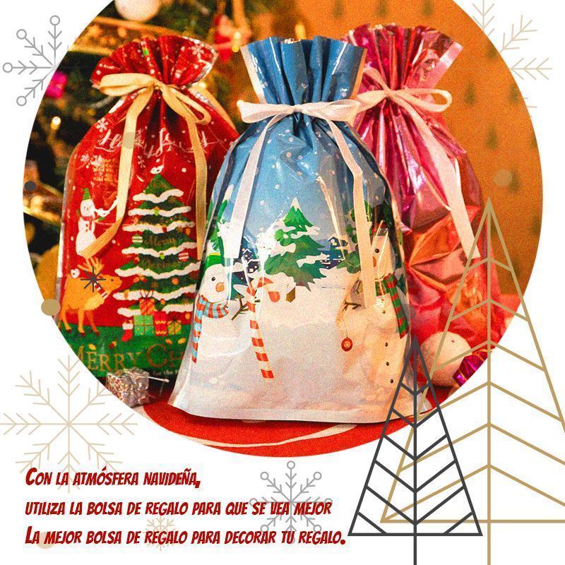 Bolsas de regalo navideñas con diseño de cordón-1