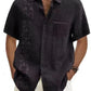 Camisa casual transpirable de manga corta para hombre