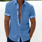 Oferta de verano-49 % OFF🔥 --- Camisa informal con botones y cuello a cuadros para hombre