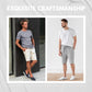 Pantalón corto confort de algodón y lino para hombre
