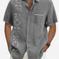 Camisa casual transpirable de manga corta para hombre