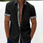 Oferta de verano-49 % OFF🔥 --- Camisa informal con botones y cuello a cuadros para hombre