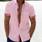 Oferta de verano-49 % OFF🔥 --- Camisa informal con botones y cuello a cuadros para hombre