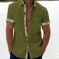 Oferta de verano-49 % OFF🔥 --- Camisa informal con botones y cuello a cuadros para hombre