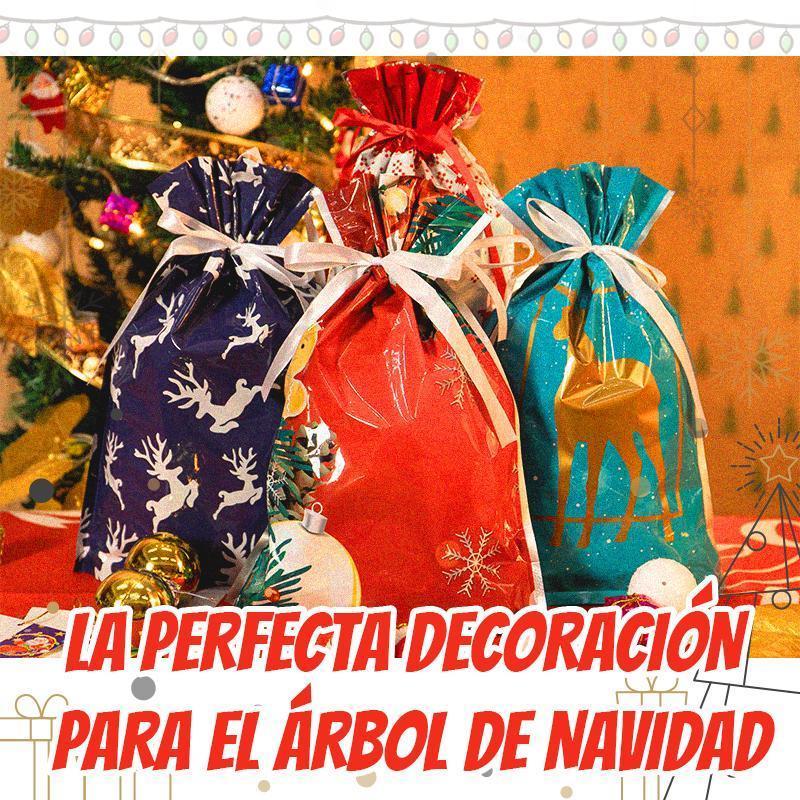 Bolsas de regalo navideñas con diseño de cordón-6