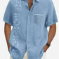 Camisa casual transpirable de manga corta para hombre