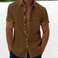 Oferta de verano-49 % OFF🔥 --- Camisa informal con botones y cuello a cuadros para hombre