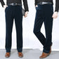 Pantalones Largos Rectos de Pana Elástica para Hombre