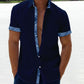 Oferta de verano-49 % OFF🔥 --- Camisa informal con botones y cuello a cuadros para hombre